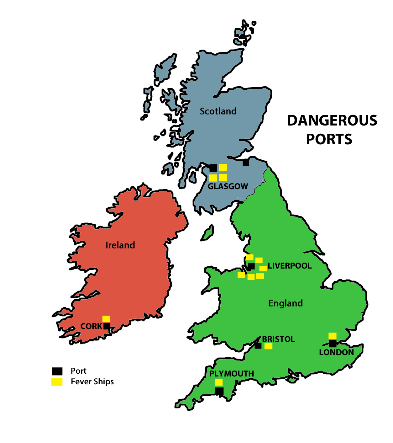 map 8 dangerous ports a simple depiction of the number of fever ships that departed from each british port for port phillip 1839 1845 map 8 dangerous ports a simple depiction of the number of fever ships that departed from each british port for port phillip 1839 1845