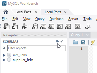 Parts: MySQL Parts - Schemas and Tables