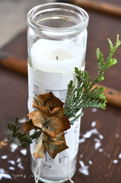 Christmas inspiration... from a mouldy hydrangea. via Funky Junk Interiors