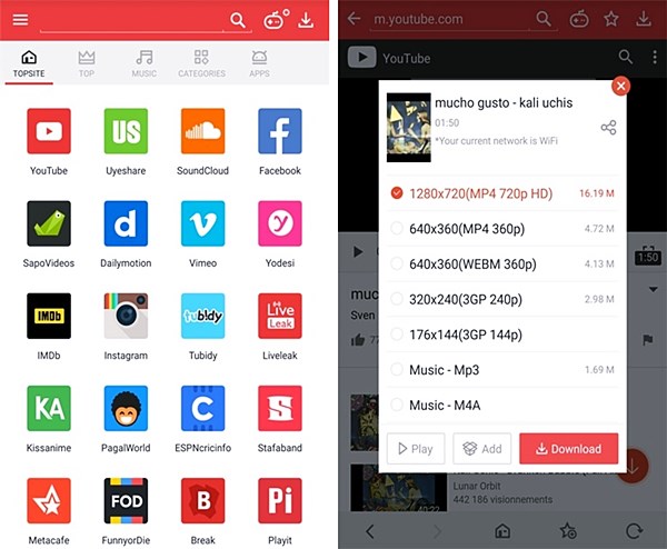 Vidmate. Os 3 melhores aplicativos para baixar vídeos e músicas no celular