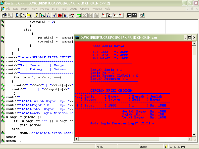 dimas adji kusuma: tugas 5(gerobak fried chicken)