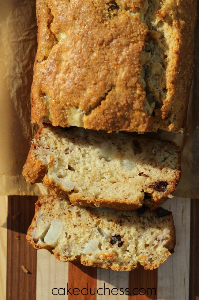 Banana Pear Bread with Dark Chocolate Chips Savoring Italy