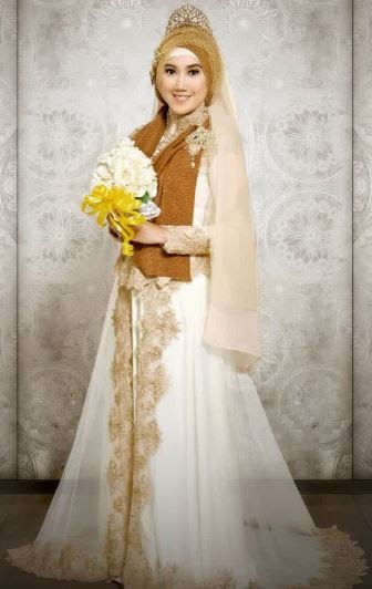 Baju gaun pengantin muslim yang trendy Baju gaun pengantin muslim yang trendy