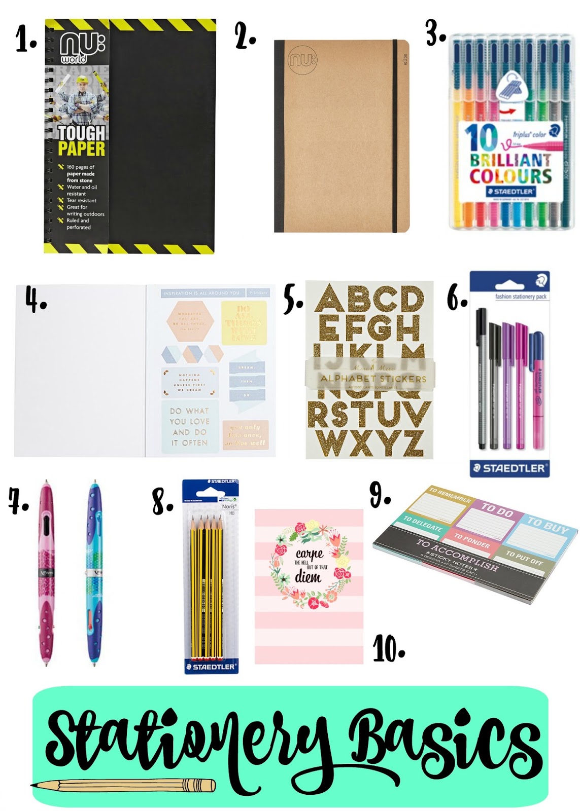 My Monthly Favourites Stationery Basics brummymummyof2