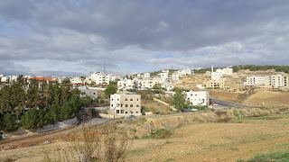 Deserted landscape with blocks of houses