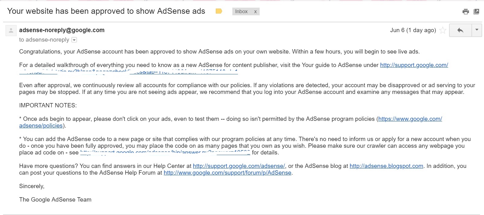 Google Adsense Diluluskan akhirnya Google Adsense Diluluskan