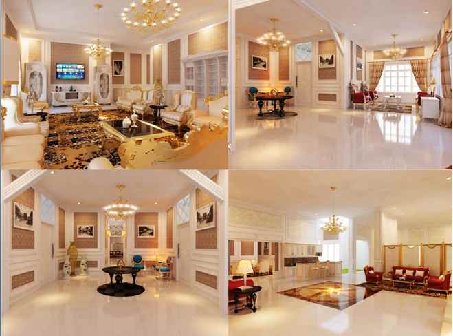 Desain minimalis Interior Ruangan Hunian Mewah