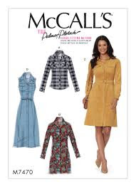 McCall 7470 Faux Suede Shirt Dress www.sewplus.blogspot.com