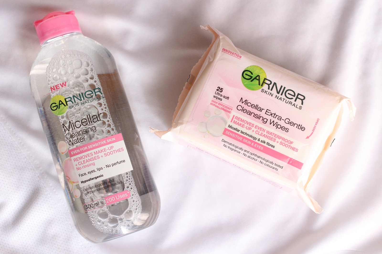 GARNIER MICELLAR CLEANSING WATER + CLEANSING WIPES REVIEW Beauty