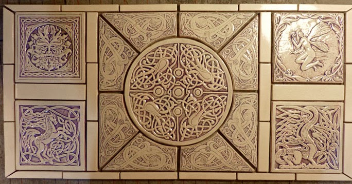 Decorative handmade ceramic tile: Decorative, custom handmade, Celtic ...