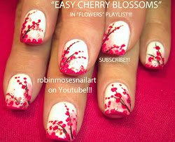 cherry blossom nail nails flower easy designs sakura flowers floral blossoms elegant lavender spring beginners nailart moses tutorials formal tutorial