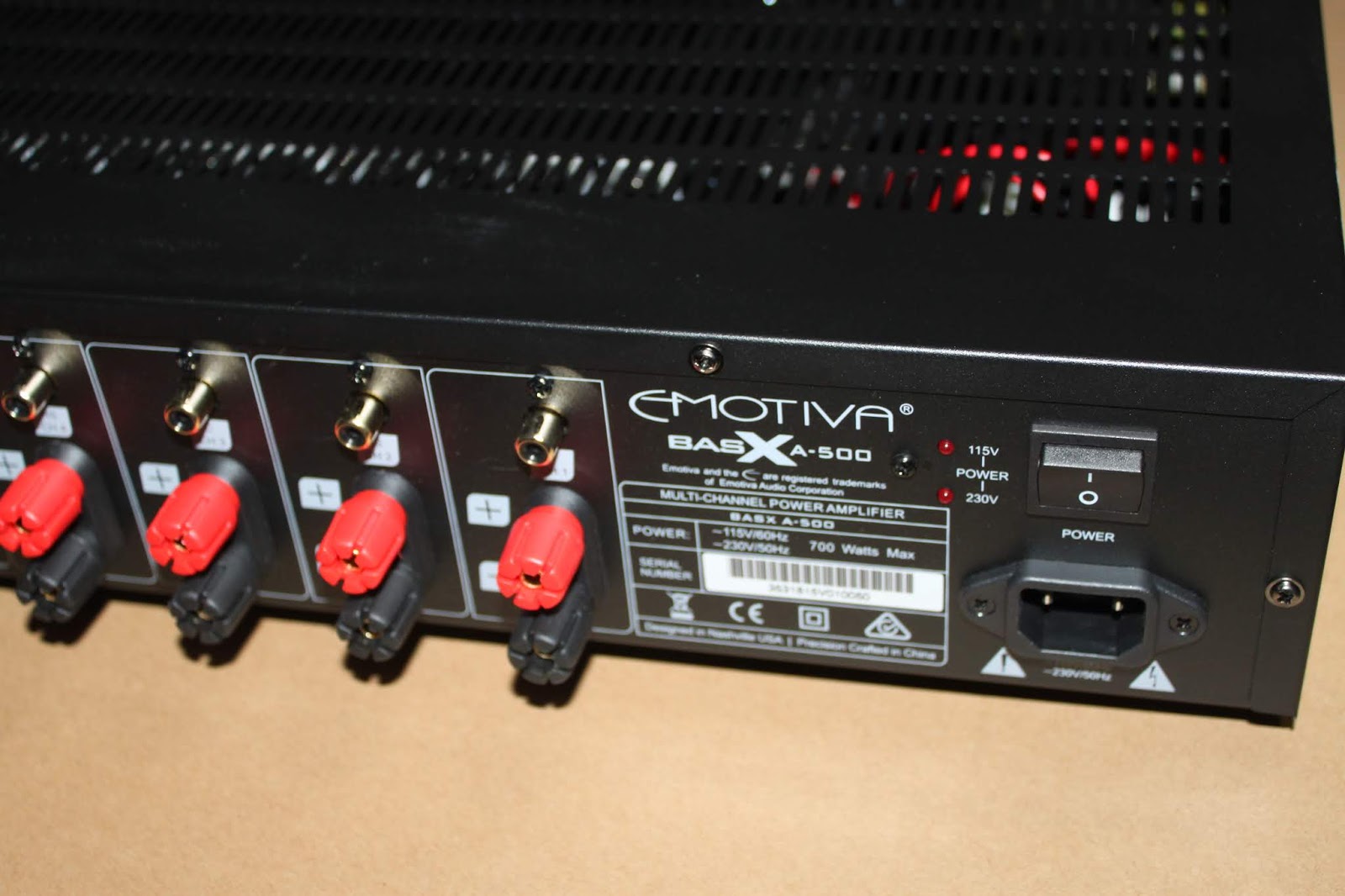 Stereowise Plus Emotiva BasX A500 5 Channel Home Theater Amp Review