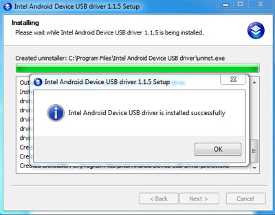 Install Intel Android Device USB driver Install Intel Android Device USB driver