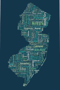 New Jersey Typography Map