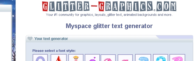 Myspace Glitter Text Generator - Solo Nuevas Myspace Glitter Text Generator - Solo Nuevas