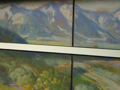 Panel partition of a replication of a Meyer-Kassel painting at NMA entrance