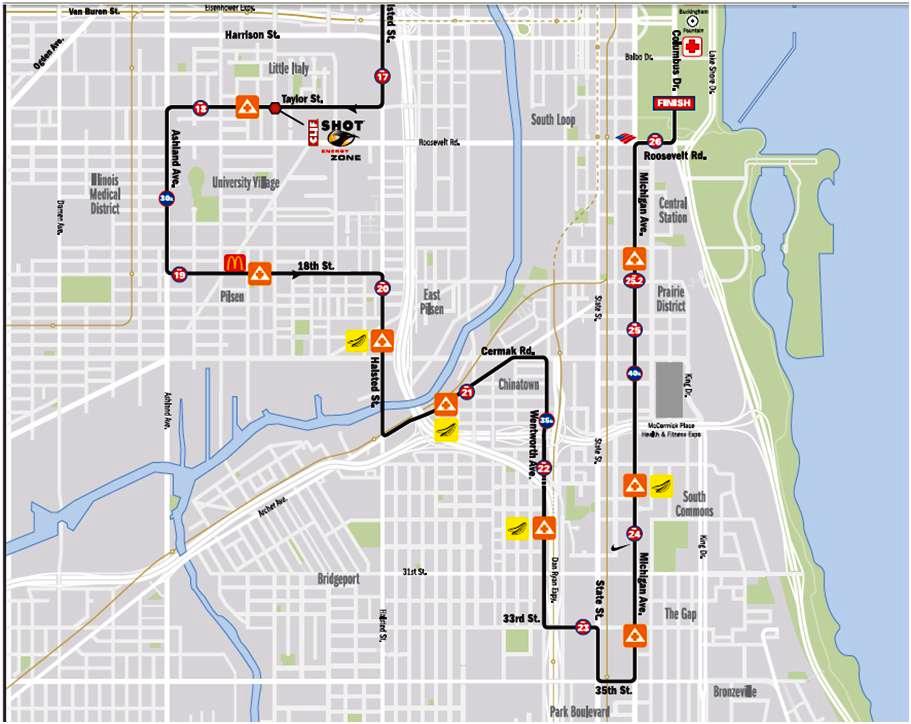 Chicago Marathon 2022 Map