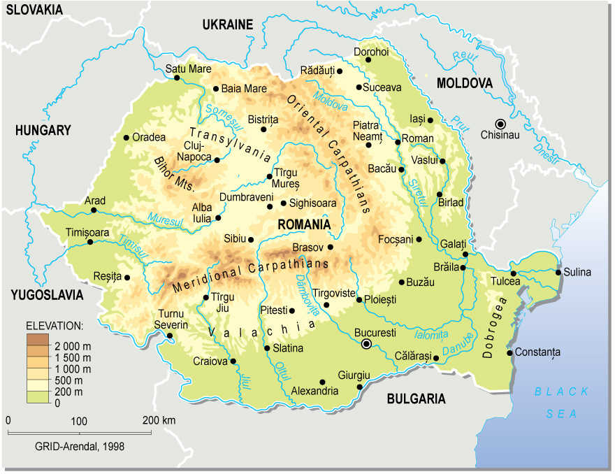 Romênia | Mapas Geográficos da Romênia