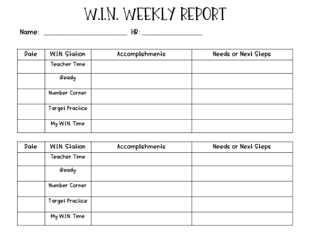 Keeping students accountable during your W.I.N. block can be a challenge!  Get some  great ideas and a free download  from Literacy Loves company.