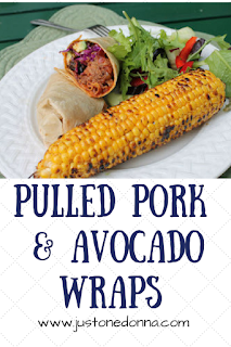 Slow Cooker Pulled Pork and avocado wraps