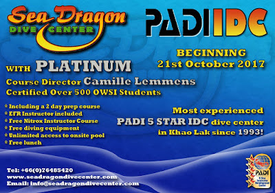 Next PADI IDC in Khao Lak starts 21st October Next PADI IDC in Khao Lak starts 21st October