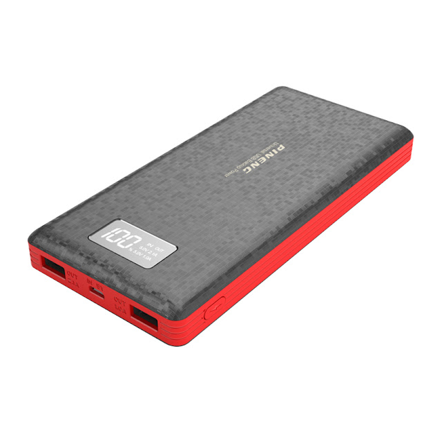 PINENG PN-969 20000mAh Lithium Polymer Power Bank (Black)  