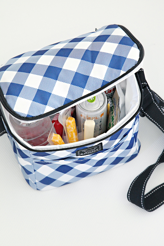 organized beach bag