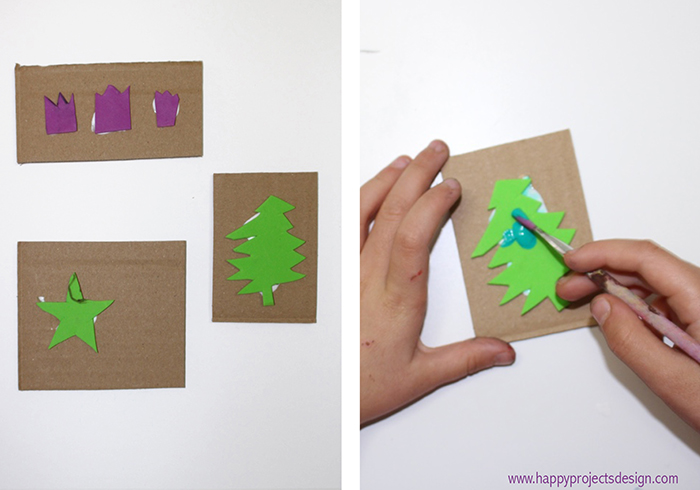 Felicitaciones navideñas handmade con sellos Felicitaciones navideñas handmade con sellos