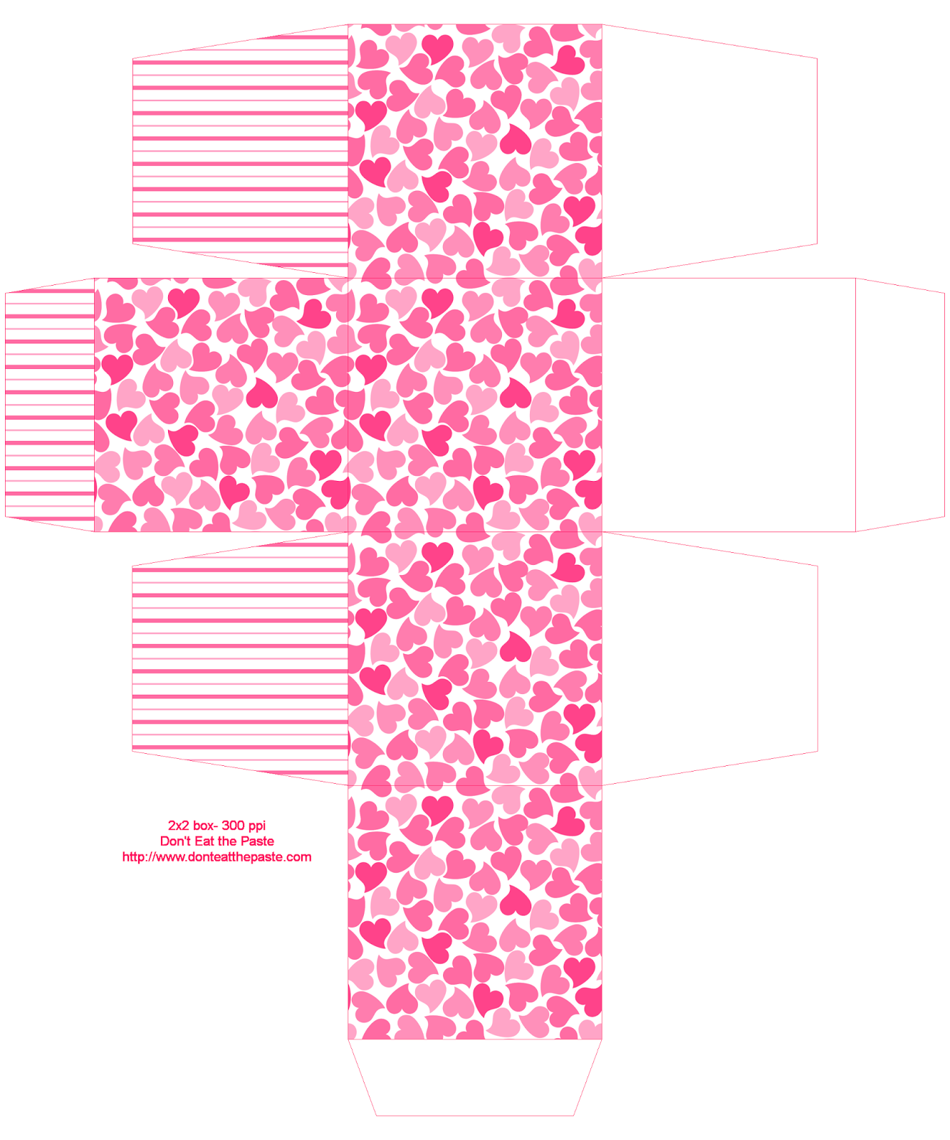 Don't Eat the Paste: Printable Hearts Boxes