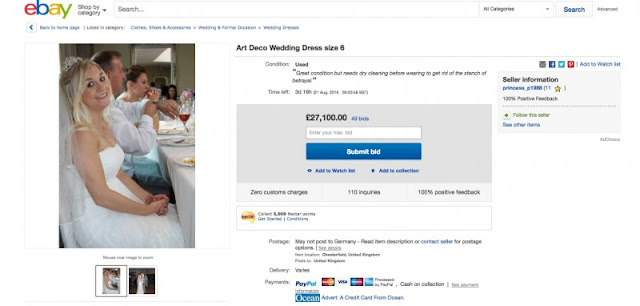 cheated bride sells her wedding dress on eBay cheated bride sells her wedding dress on eBay