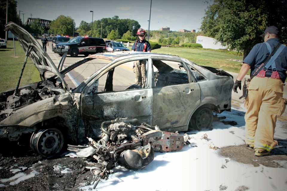 MEC&F Expert Engineers A fiery collision involving a car and a