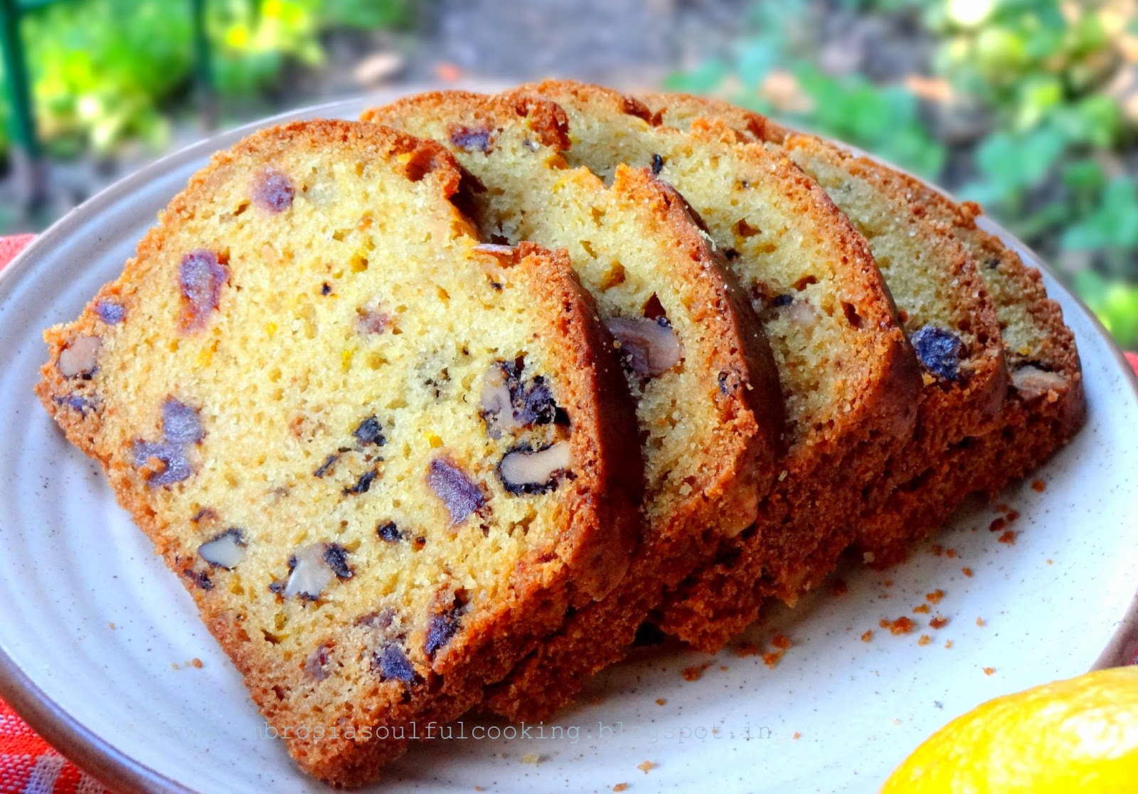 Orange Date Walnut Loaf Egg less, Wholegrain and Low fat Ambrosia