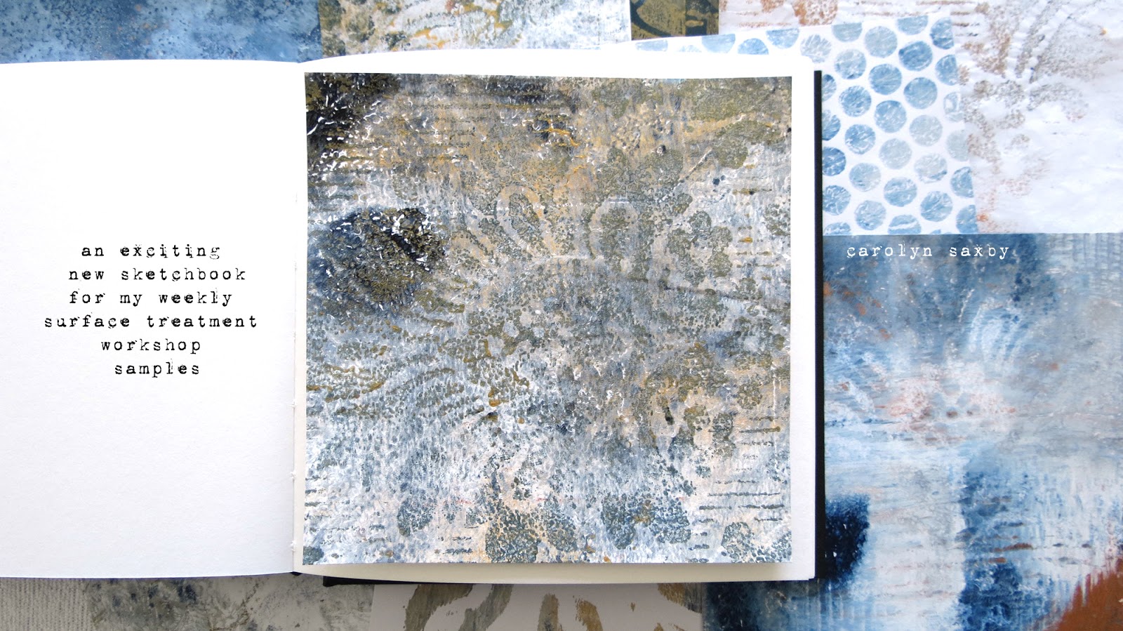 CAROLYN SAXBY MIXED MEDIA TEXTILE ART Surface Treatment