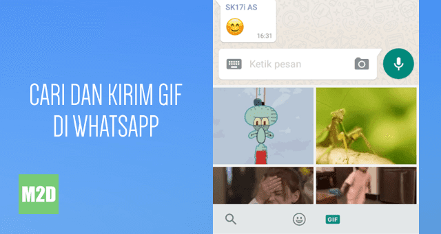 Cara Mencari dan Mengirim Gambar GIF Animasi di WhatsApp