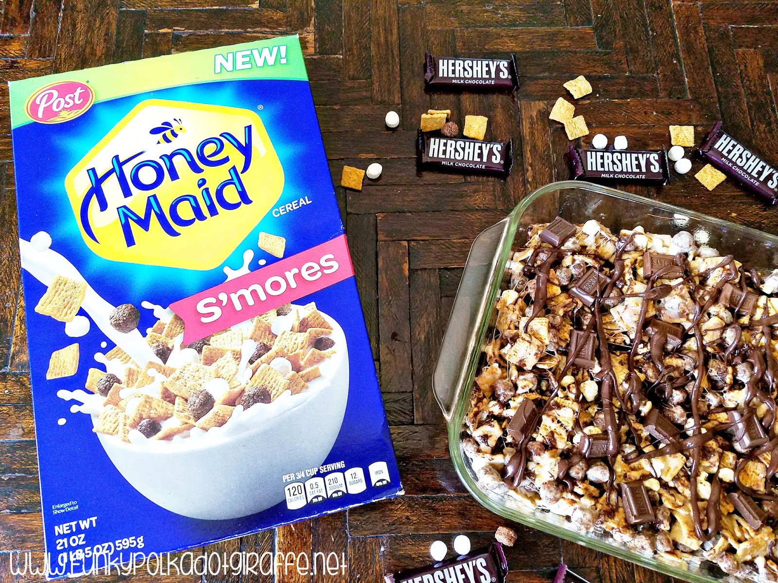 Funky Polkadot Giraffe Summer Yum S'mores Cereal Marshmallow Treats