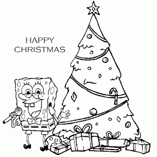 Spongebob Christmas Coloring Pages 2