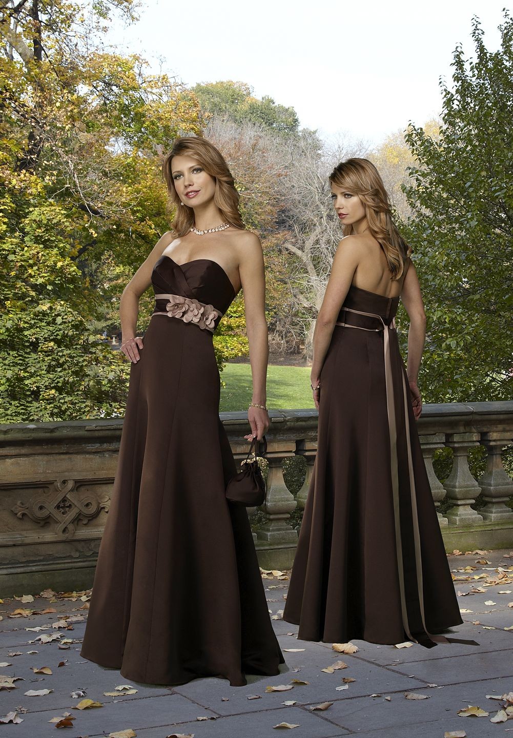 brown bridesmaid dress