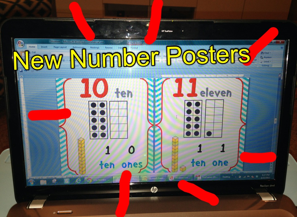 Super Sparkly in Second Posters, Place Value & Ten Frames! Oh my!
