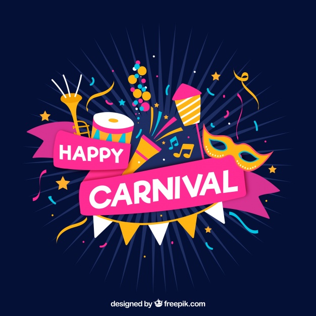 Hand drawn carnival background Free Vector