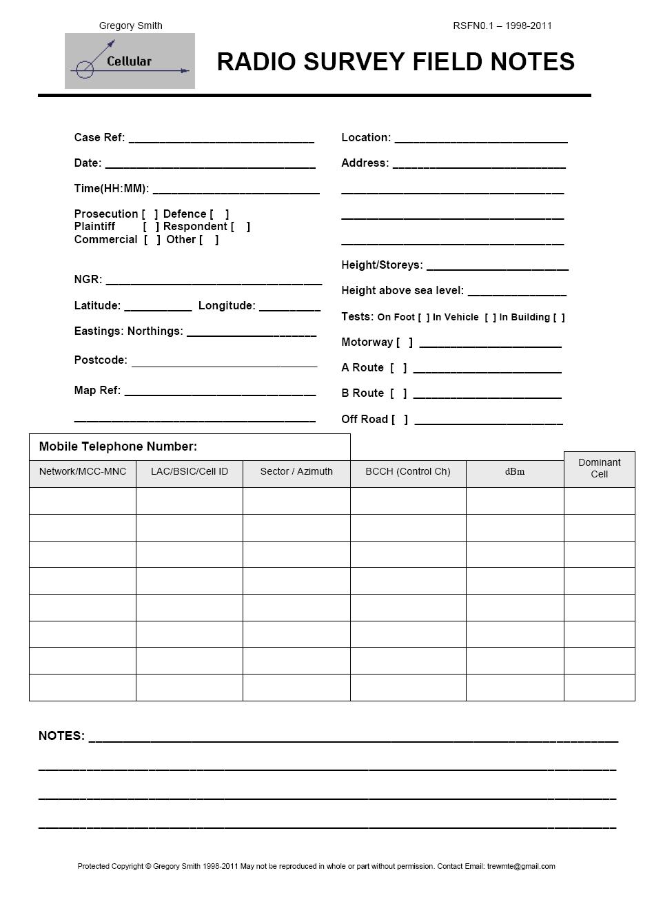 Mobile & Technology Exploration Radio Survey Field Notes