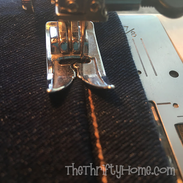 *The Thrifty Home: $5 Jeans and How to Hem Them
