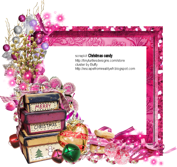 Escape From Reality Blog FTU 'Christmas Candy' Cluster & Cluster Frames