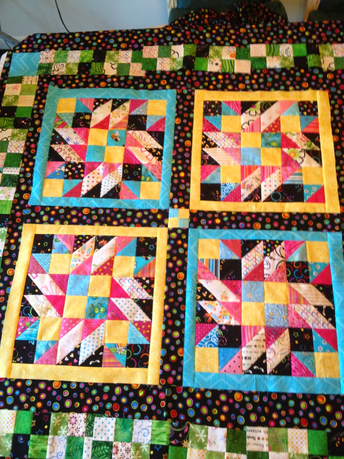 Susan's Quilt Creations Grand Illusion finaledouble sided quilt!