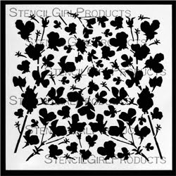 Swatton Flowers Version 2 6" x 6" stencil