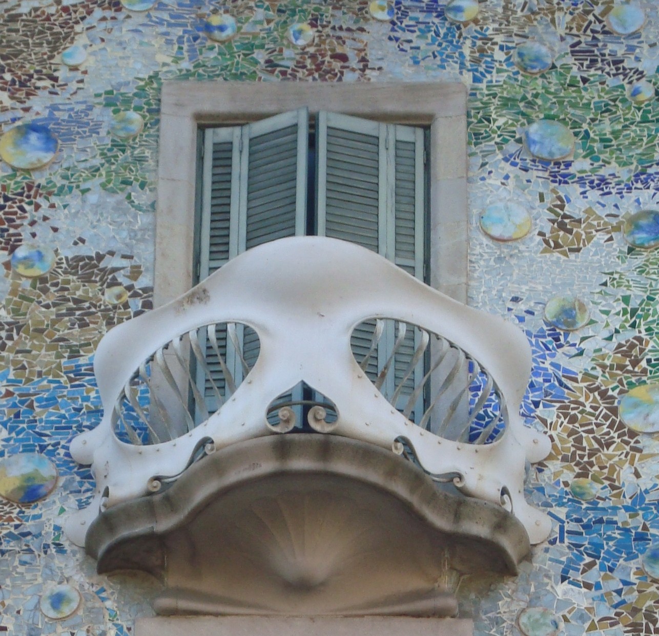Paseos Art Nouveau Façade de la Casa Batlló, Antoni Gaudi