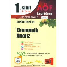 Yargı Açıköğretim 1.Sınıf 2.Yarıyıl Ekonomik Analiz Kod:2113 Yargı Açıköğretim 1.Sınıf 2.Yarıyıl Ekonomik Analiz Kod:2113