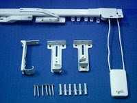 Sistemas de sujeción de cortinas, rieles,barras y otros.