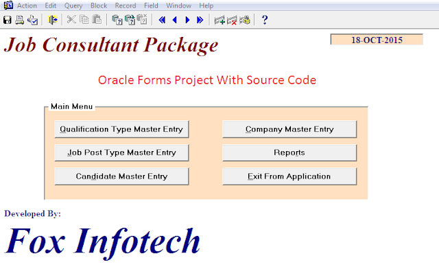 Oracle Forms Based Software Project