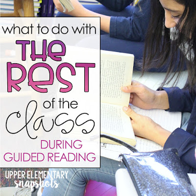 "What to Do with the Rest of the Class during Guided Reading" Blog post from with detailed ways to structure your time so while you meet with small groups, the rest of the class is engaged in meaningful tasks.