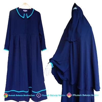 Gamis Syar'i Wolfis Ruqayyah Biru Dongker Gamis Syar'i Wolfis Ruqayyah Biru Dongker